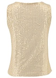 Sexy Fashion Casual Sequin Sleeveless Tops for Women