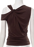 New Style Irregular Shoulder Sexy Vest For Women