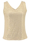 Sexy Fashion Casual Sequin Sleeveless Tops for Women