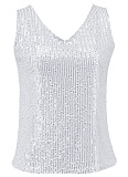 Sexy Fashion Casual Sequin Sleeveless Tops for Women
