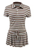 Women'S Striped Lapel Short-Sleeved T-Shirt Shorts Two-Piece Suit