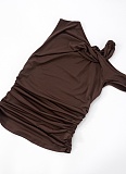 New Style Irregular Shoulder Sexy Vest For Women