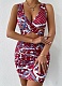 Summer V-Neck Printed Hollow Hip Dress For Women