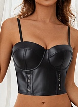 Women'S Black Sexy Bra Fishbone Top