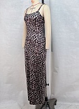 Sexy Suspenders Leopard Print Hip Dress For Women