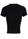 Spring And Summer Solid Color Slim Round Neck Short Sleeve T-Shirt For Women
