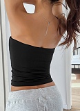 Sexy Solid Color Backless Tube Top For Women