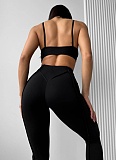 Fashion Sexy Camisole Slim Fit Hip Trousers Two Piece Suit For Women