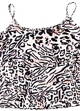 Summer New Leopard Print Contrast Color Sexy Slim Fit U-Neck Camisole For Women