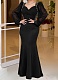 Fashionable And Elegant Waist-Hugging Rhinestone Long-Sleeved Fishtail Dress For Women