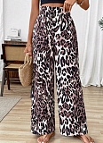New Leopard Print Casual Trendy Wide Leg Pants For Women