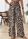 New Leopard Print Casual Trendy Wide Leg Pants For Women