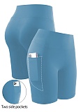Crescent Pocket Summer Large Size Thin High Waist Yoga Shorts