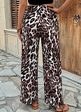 New Leopard Print Casual Trendy Wide Leg Pants For Women