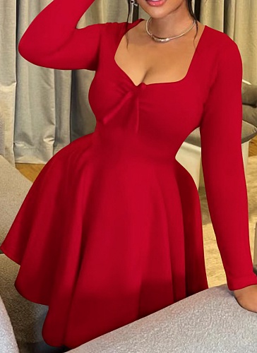 Sexy Tube Top Slim Waist Plus Size Long Sleeve Dress