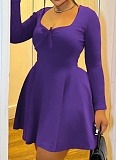 Sexy Tube Top Slim Waist Plus Size Long Sleeve Dress