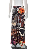 2025 Floral Leopard Print Loose Straight Women's Pants