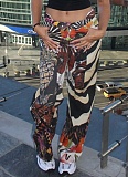 2025 Floral Leopard Print Loose Straight Women's Pants
