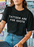 Women'S Cotton Printed Short-Sleeved Round Neck T-Shirt Top