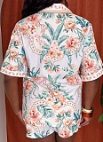 Fashion Casual Printed Short-Sleeved Shirt And Beach Shorts Two-Piece Set