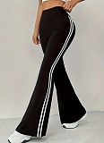 Summer New Contrast Color High Waist Casual Flared Pants For Women