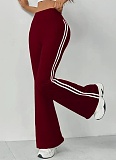 Summer New Contrast Color High Waist Casual Flared Pants For Women