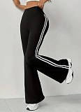 Summer New Contrast Color High Waist Casual Flared Pants For Women