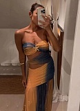 Sexy Women's Bikini Swimsuit Beach Maxi Dress 2-Piece Set