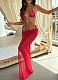 Fashionable Gradient Print Bikini Three-piece Set