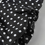 Fashionable Polka Dot Print High Waist A-Line Floral Skirt