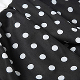 Fashionable Polka Dot Print High Waist A-Line Floral Skirt