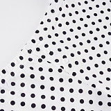 Fashion Polka Dot Print Contrast Color Sleeveless Round Neck Vest High Waist Shorts Set