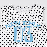Fashion Polka Dot Print Contrast Color Sleeveless Round Neck Vest High Waist Shorts Set