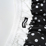 Fashionable Polka Dot Print High Waist A-Line Floral Skirt
