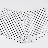 Fashion Polka Dot Print Contrast Color Sleeveless Round Neck Vest High Waist Shorts Set