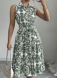Summer Fashion Printed Sleeveless Dress For Women
