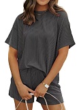 Fashion Striped New Round Neck Women's Suit RS-120