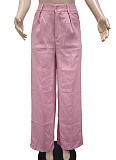 High Waist Straight Wide Leg Four Seasons Casual Trousers