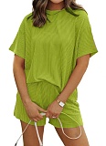 Fashion Striped New Round Neck Women's Suit RS-120