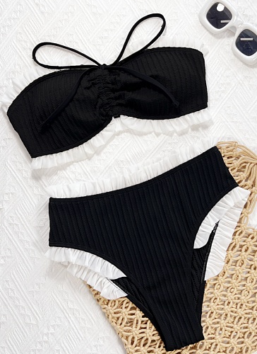 Women'S Sexy Tube Top Bikini Two Piece Swimsuit