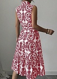 Summer Fashion Printed Sleeveless Dress For Women