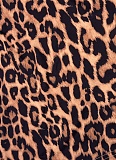 Sexy Square Neck Leopard Print Long Sleeve Dress For Women