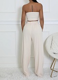 Heart-Shaped Tube Top Loose Fashion Trousers Two-Piece Set Women'S Clothing