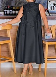 Fashion Round Neck Sleeveless Loose Sequined Dress For Women