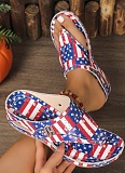 Large Size Wedge Heel Slippers For Women 2025 Summer New Style Flag Flip Flops