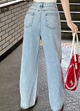 2025 Spring and Autumn New Loose Denim Straight Wide Leg Pants