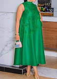 Fashion Round Neck Sleeveless Loose Sequined Dress For Women