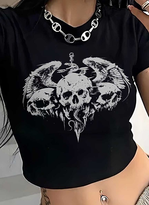 Street Fit Sexy Navel Bare Short Sleeve T-Shirt Women