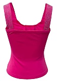 Sexy Rose Red Perm Diamond Slim Fit Sports Vest