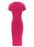 Ladies New V-Neck Contrast Dress